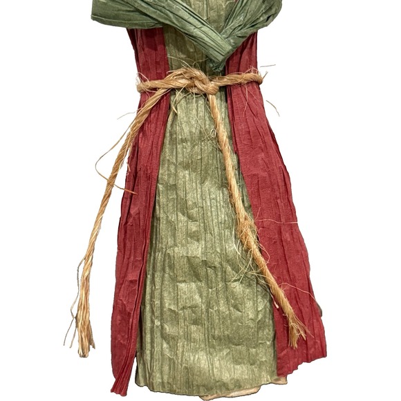 Vtg Handmade Xmas Nativity Paper Doll 8" Joseph Primitive Country Decor Folk Art - Picture 3 of 8